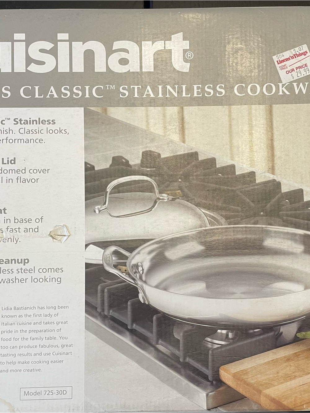 Cuisinart Stainless Fry Pan with cover 12”